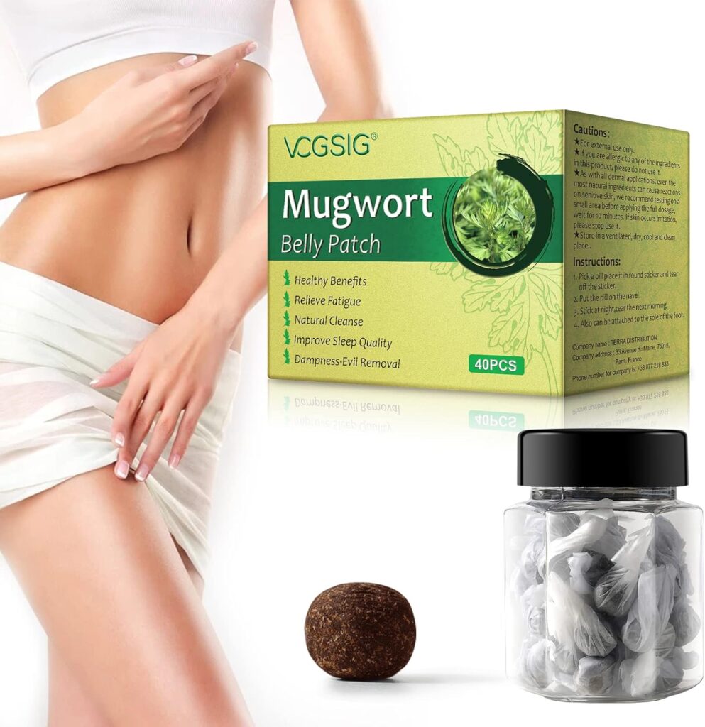 Wormwood Belly Patch, Mugwort Navel Sticker, Natural Herb Mugwort Essence Pills
